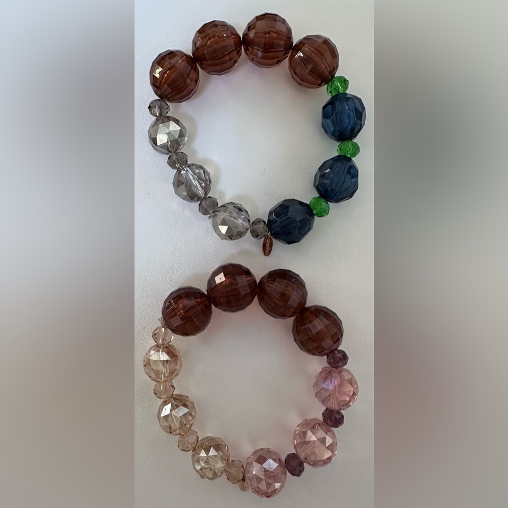 ANTHROPOLOGIE SEREFINA Crystal Beaded Bracelet SET